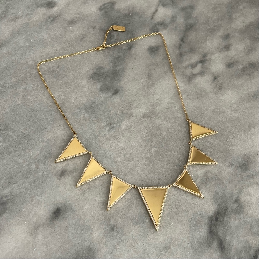 Melanie Auld 18K Plated Crystal Bib Neck